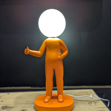 Thumbs Up Orange Table Lamp