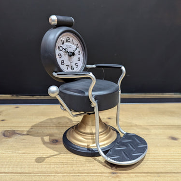 Black Barbers Chair Clock