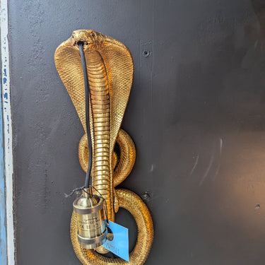 Snake Antique Bronze Wall Lamp