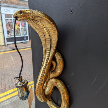 Snake Antique Bronze Wall Lamp