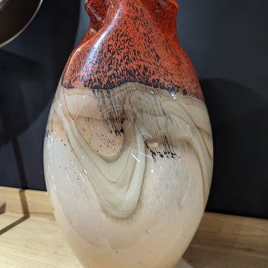 Jorien Glass Red Taupe Vase