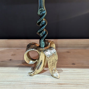 Peeled Gold Glam Banana Candle Holder
