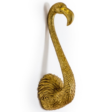 GOLD FLAMINGO WALL HEAD