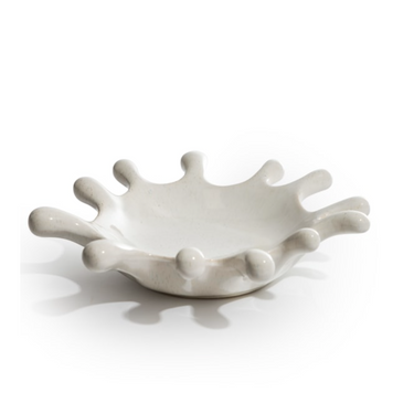 White Ceramic Splash Bowl