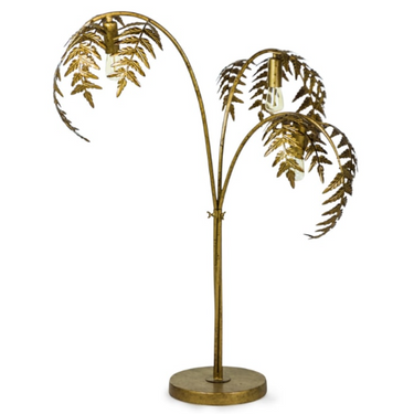 Gold Palm Leaf Table Lamp