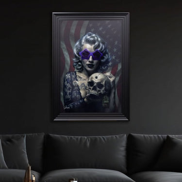 Tattooed American Woman Wall Art