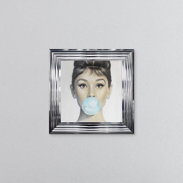 AUDREY HEPBURN BLOWING GUM WALL ART