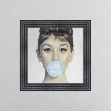 AUDREY HEPBURN BLOWING GUM WALL ART