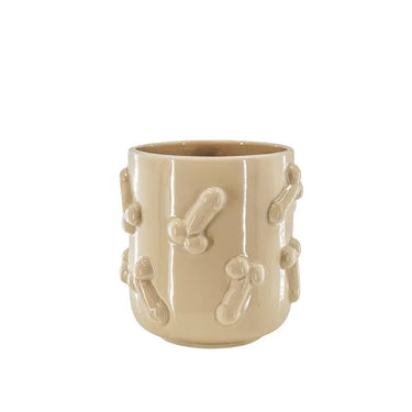 Beige Ceramics Penis Pot