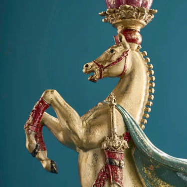 Gold Circus Horse Candle Holder