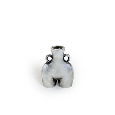 Silver Small "Love Handles" Booty Vase