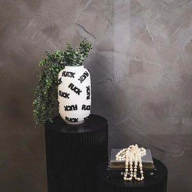 Fuck Vase White & Black