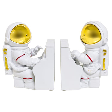 Piano Playing Astronaut Book Ends