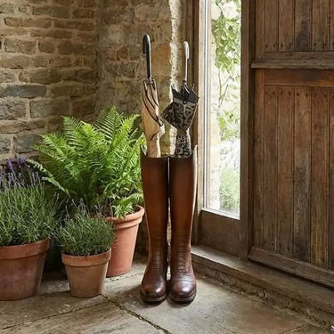Pair of Leather Boots Umbrella Stand/Vase