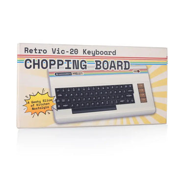 Retro Vic20 Keyboard Glass Chopping Board