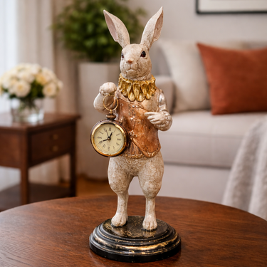The White Rabbit Standing Clock Figure