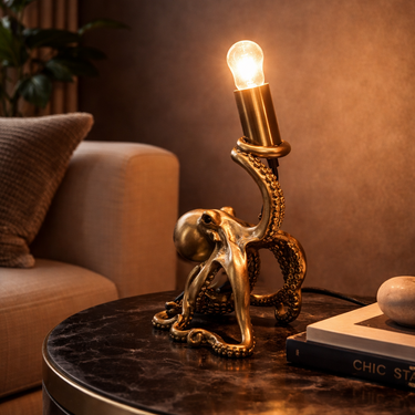 Gold Octopus Table Lamp