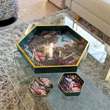 Baroque Gardens Hexagonal Serving Tray