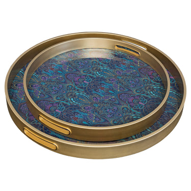 Dangerous Damask Circular Serving Trays