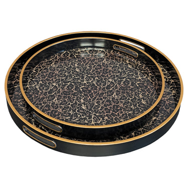 Roxy Leopard Circular Serving Trays