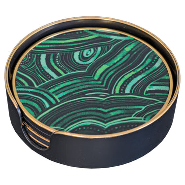 Malachite Circular Coasters