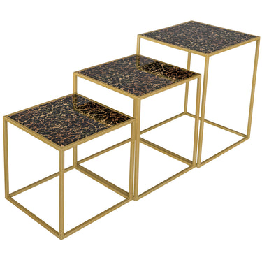 Roxy Leopard Nest of Three Tables