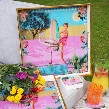 Myrtle and Mary Square Barbie Serving Trays