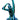 Amorous Large Black and Blue Yoga Lady Sculpture
