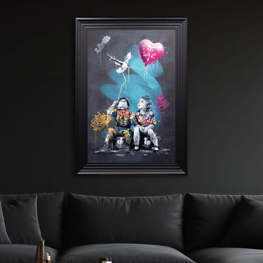 Garcon, Fille & Colombe Wall Art