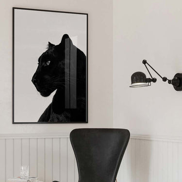Black Panther Glass Wall Art Picture