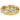 Circular Gold Tray With Mirrored Leaf Design
