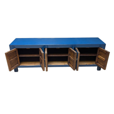Blue Low sideboard 6 doors