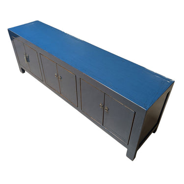 Blue Low sideboard 6 doors