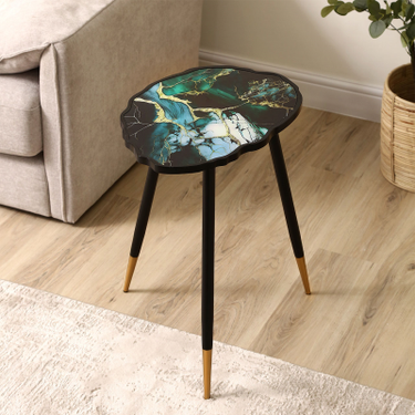 Teal Green Side Table 62.5cm