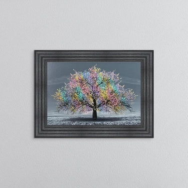Multicoloured Cherry Tree Framed Wall Art