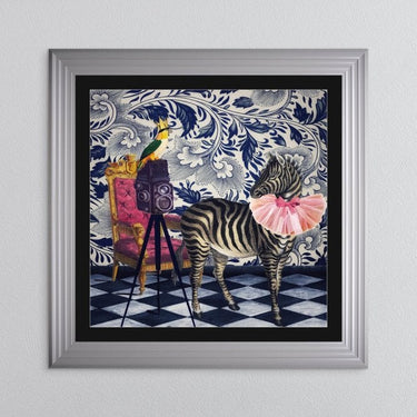 Zebra Picture Time Framed Wall Art