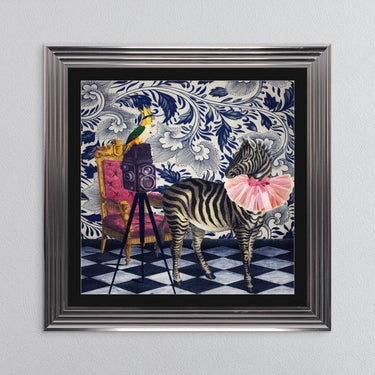 Zebra Picture Time Framed Wall Art
