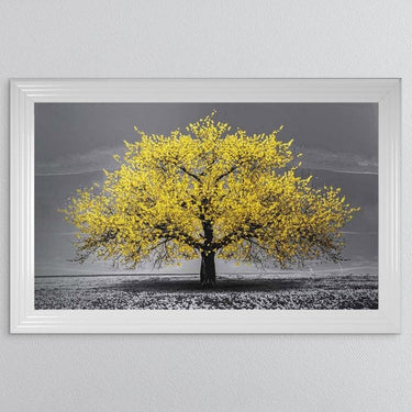 Yellow Cherry Tree Framed Wall Art