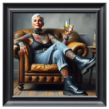 Tattoo Jane– Velvet Framed Artwork